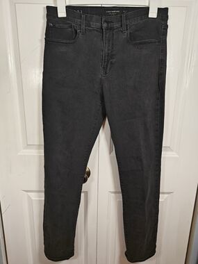 Lucky Brand 121 Slim Straight Jeans Mens 34x32 Faded Black Stretch Denim